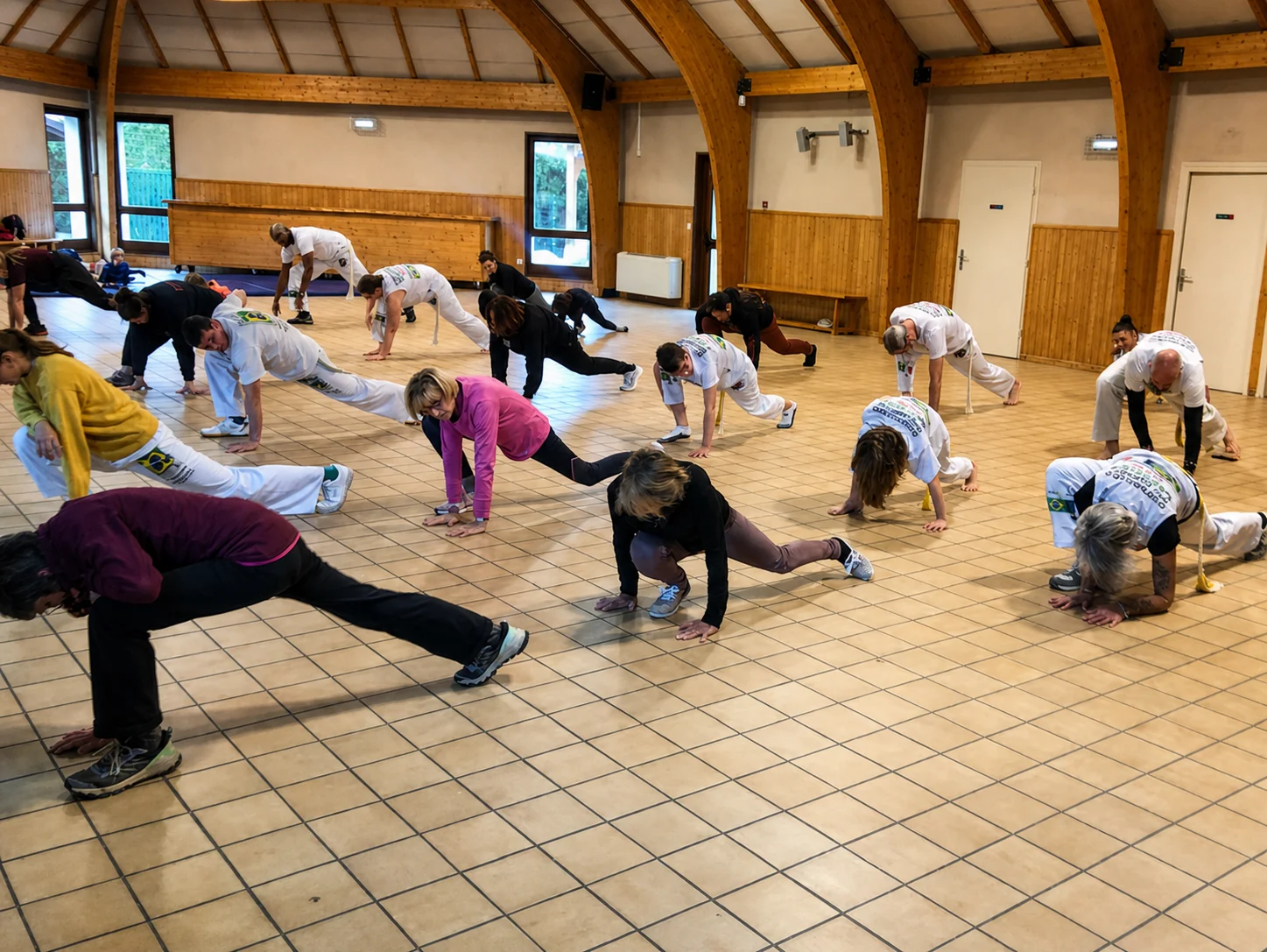 Cours de capoeira avec enfants et adultes à Marnaz